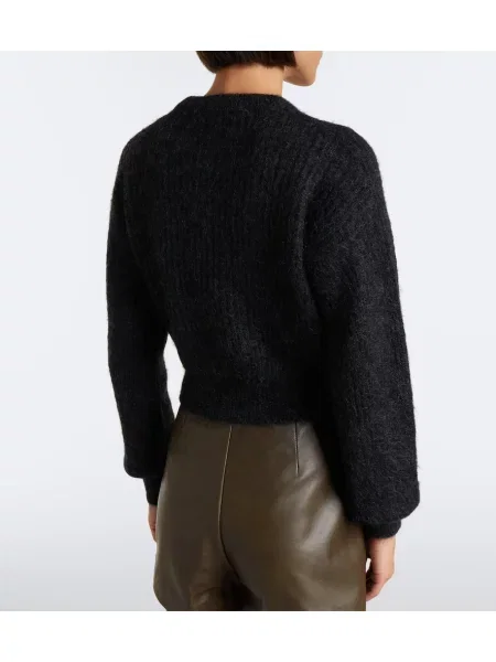 Decupat pulover Max Mara de lână gri