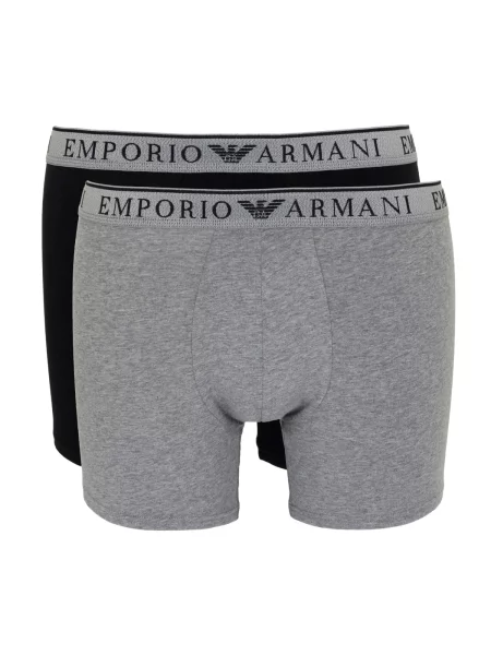 Emporio Armani Boksarice pegasto siva / pegasto črna