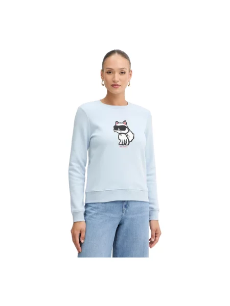 Karl Lagerfeld bluza z nadrukiem niebieski