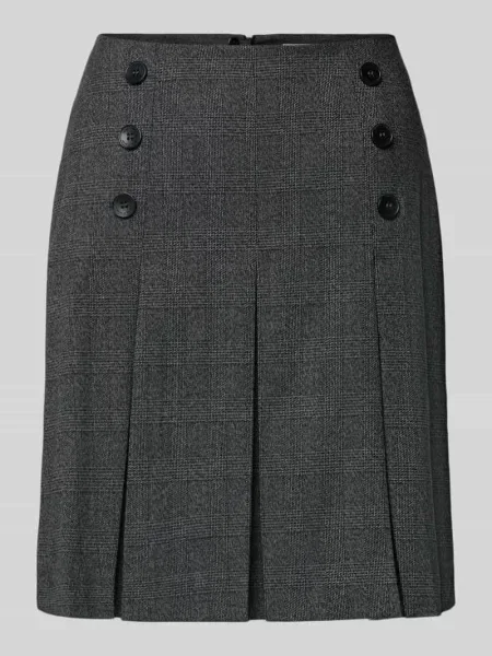 Spódnica mini z wzorem glencheck More & More szara