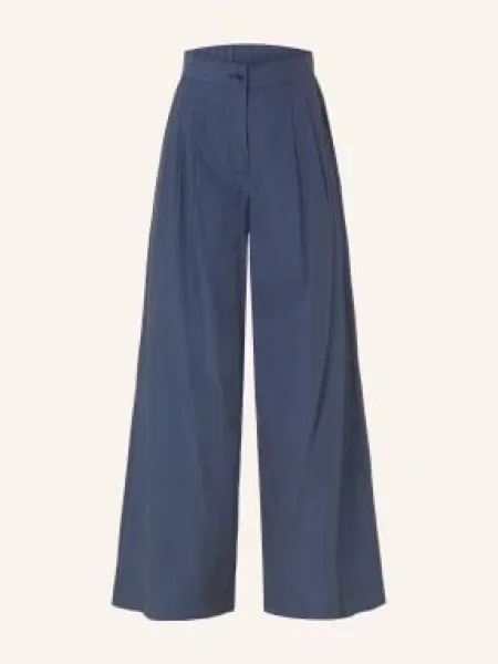 Weekend Max Mara Kalhoty Marlene Benda tmavě modrá