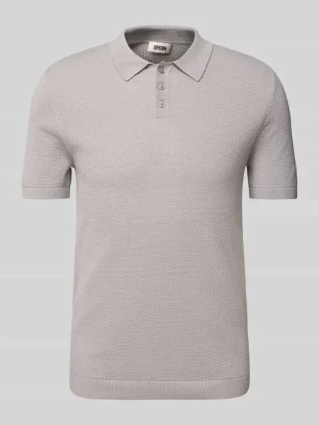 Koszulka polo o kroju slim fit z fakturowanym wzorem model ‘TRITON’ Drykorn