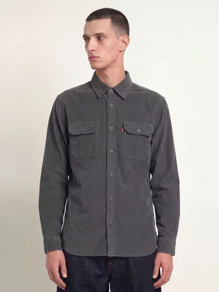 Levi's® Kordová Košile Jackson Worker Volný Střih tmavě šedá