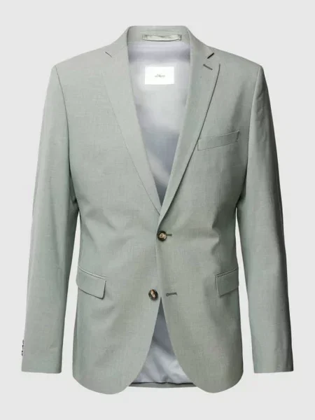 Marynarka do garnituru o kroju slim fit z dodatkiem S.oliver Black Label zielona