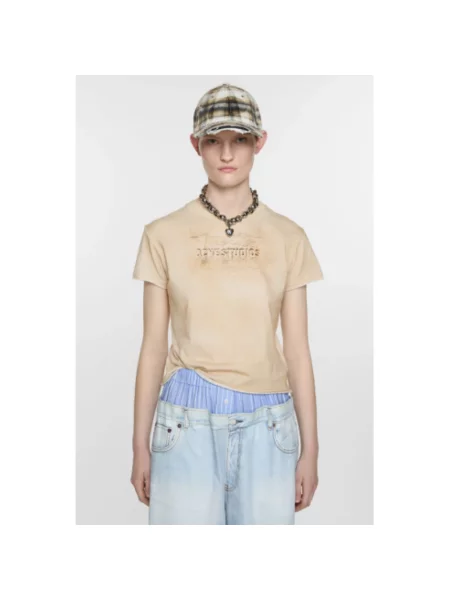 Koszulka Acne Studios beżowa