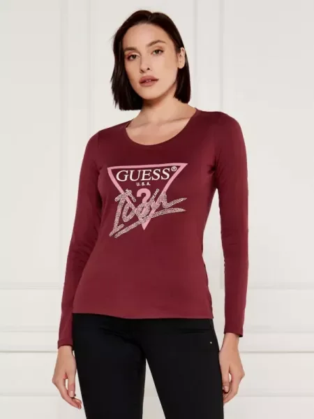 GUESS Bluză bordo