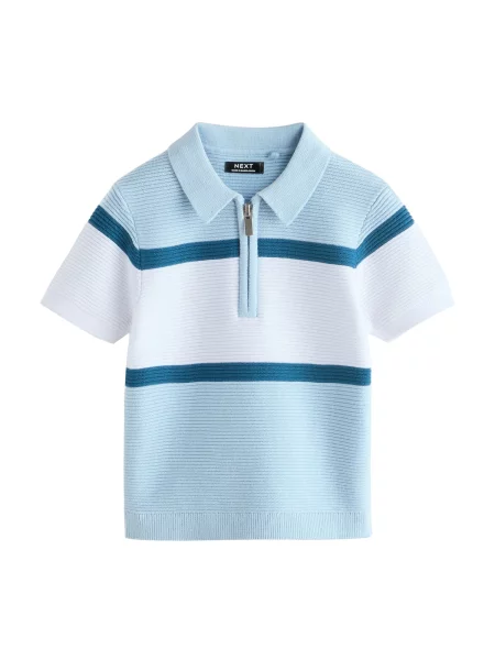 Next Pulover cyan / albastru deschis alb