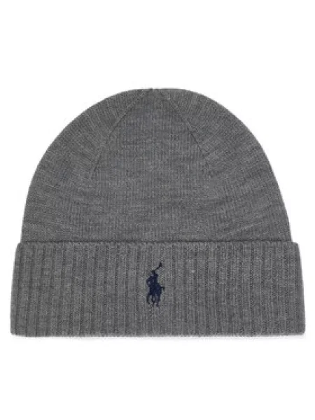 Set šal i kapa Polo Ralph Lauren Tamno siva