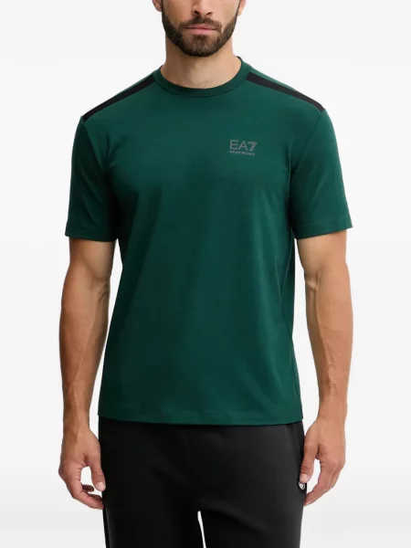 Tricou Ea7 Emporio Armani cu autograf verde