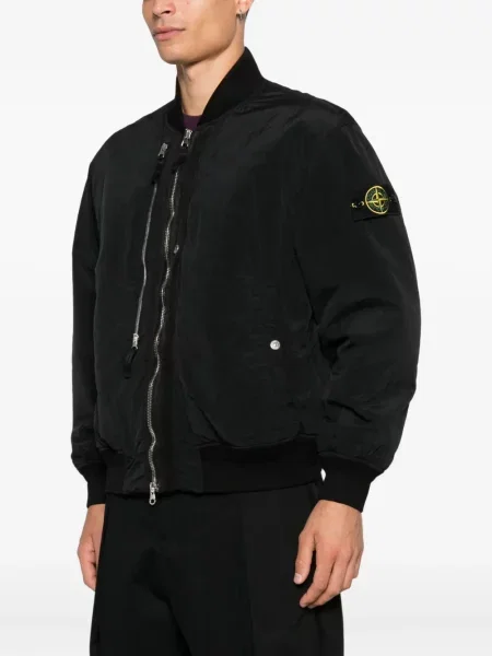 Geacă bomber Stone Island cu strasuri negru