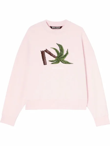 Tricou Palm Angels cu imagine roz