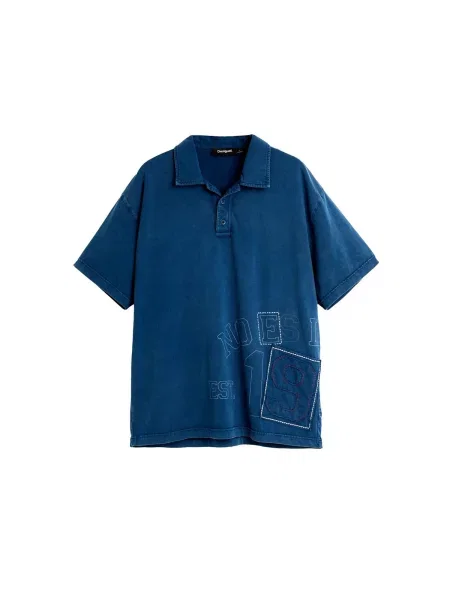 Desigual Tricou albastru alb
