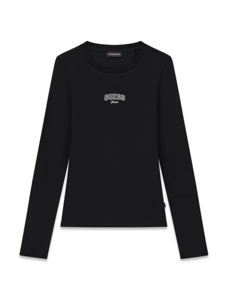 GUESS JEANS Tricou / alb negru