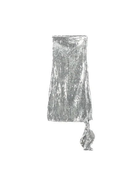 Bershka Koktejl obleka srebrna