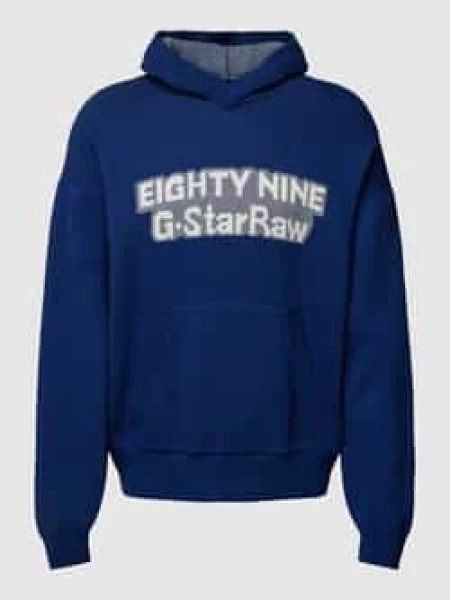 Sweter z dzianiny z nadrukiem z logo G-star Raw
