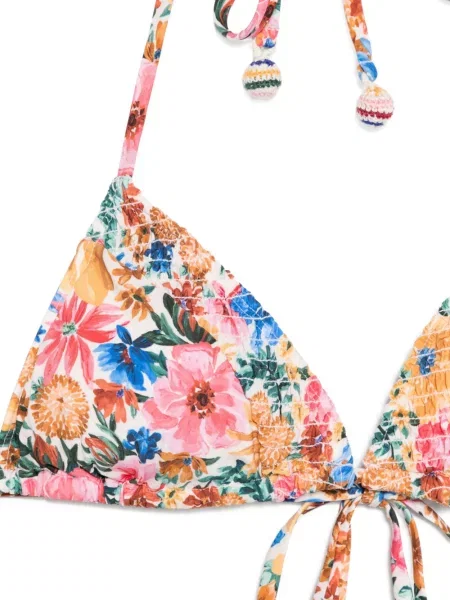 Bikini Farm Rio cu model floral alb
