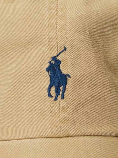 Polo Ralph Lauren czapka z daszkiem beżowy gładka brązowa
