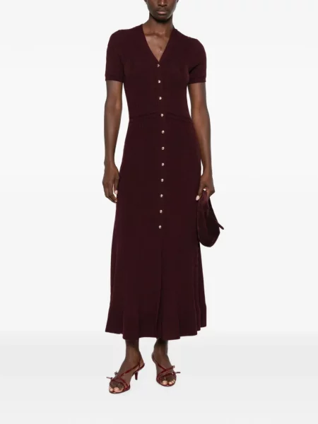 Rochie maxi Maje tricotate roșu