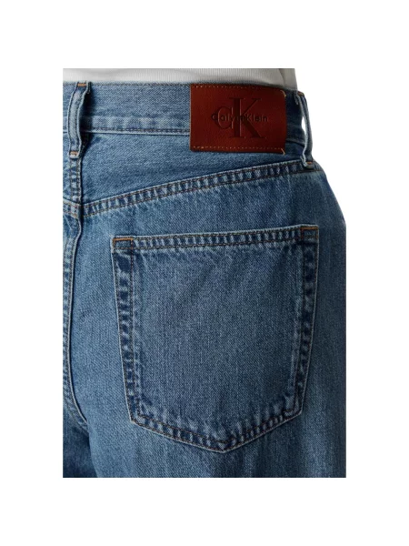 Decupat blugi Calvin Klein Jeans albastru