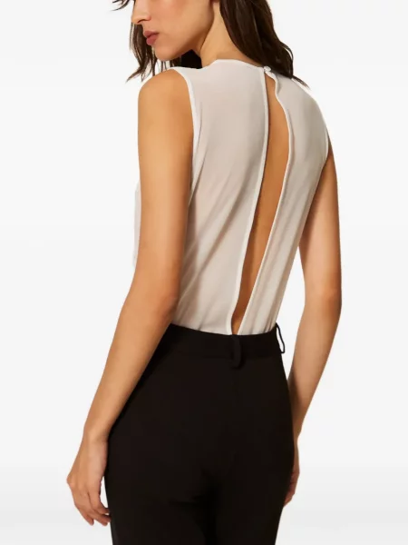 Top Twinset din dantelă alb
