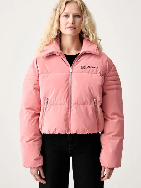 Karl Lagerfeld Jeans kurtka pikowana różowa