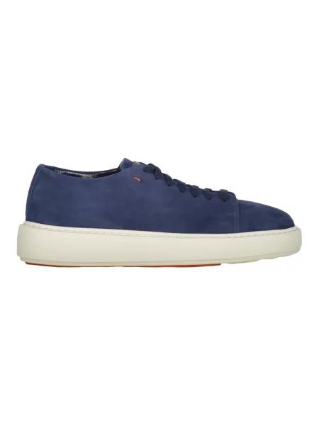 Sneakersy Santoni zamszowe niebieskie