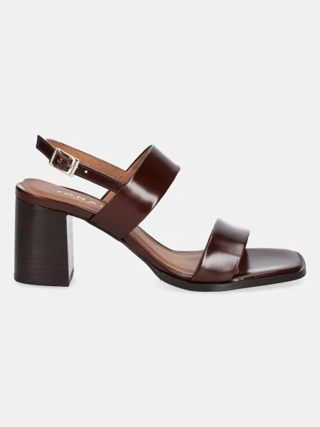 Кожаные босоножки Jonak коричневые