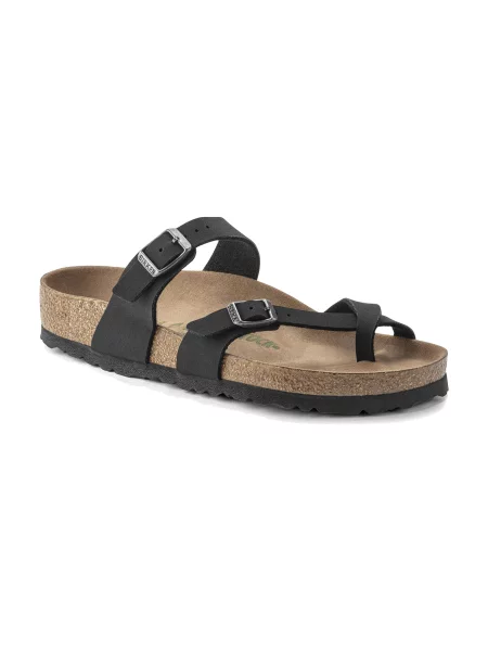 Birkenstock Mayari Vegan Birko-Flor Nubuck Regular Fit Kobiety Sandały Birkenstock Size: czarny
