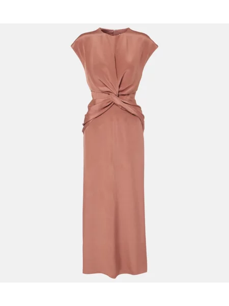 Rochie maxi Tove de costum maro