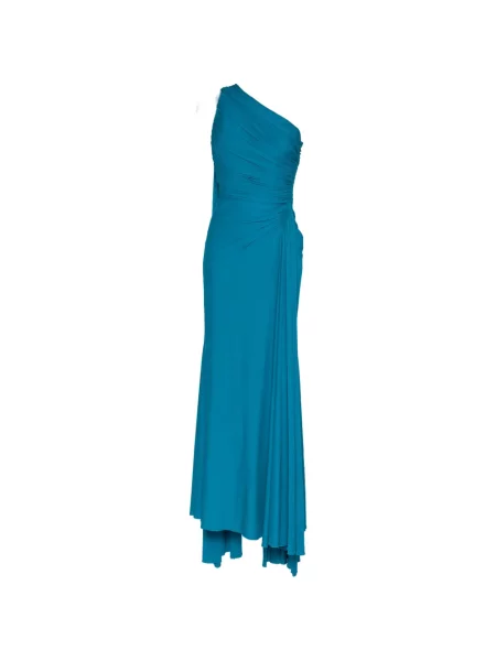 Rochie Herve L. Leroux asimetrică albastru