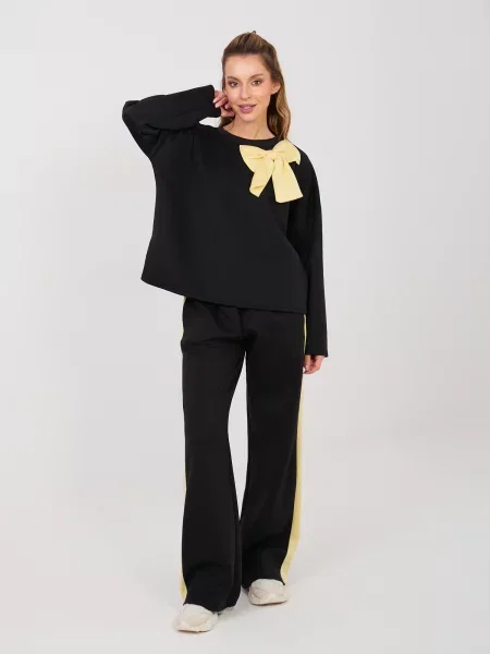 Bluza z kapturem Rue Paris z kapturem czarna