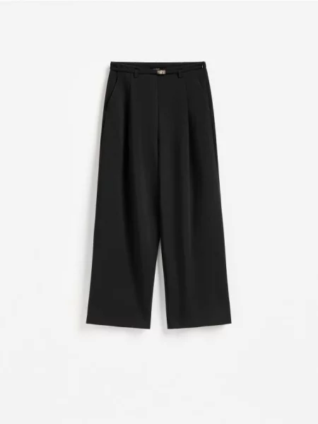 Reserved Pantaloni cu curea negru