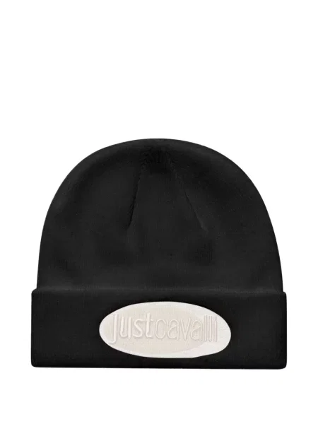 Căciulă Just Cavalli cu broderie negru