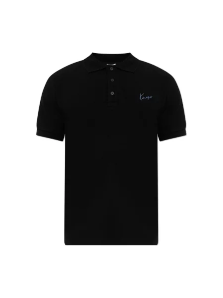 Haftowana koszulka polo Kenzo czarna