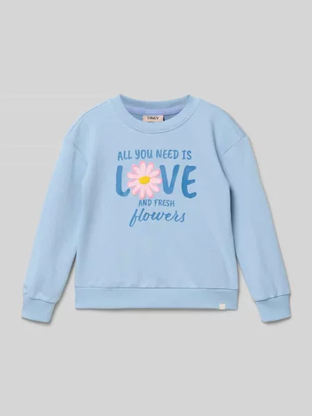 Bluza z mieszanki bawełny o kroju regular fit model GRUTHALINA' Only błękitna