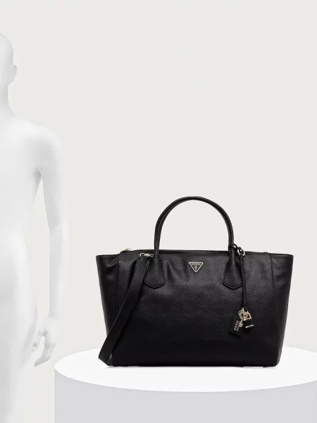 Кожаная сумка шоппер Guess