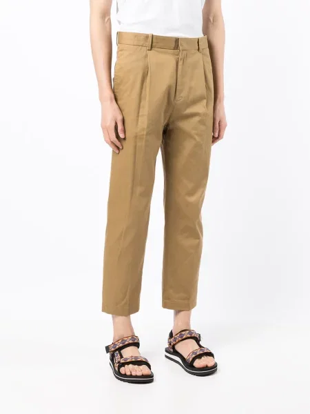 Zkrácené kalhoty Isabel Marant hnědé