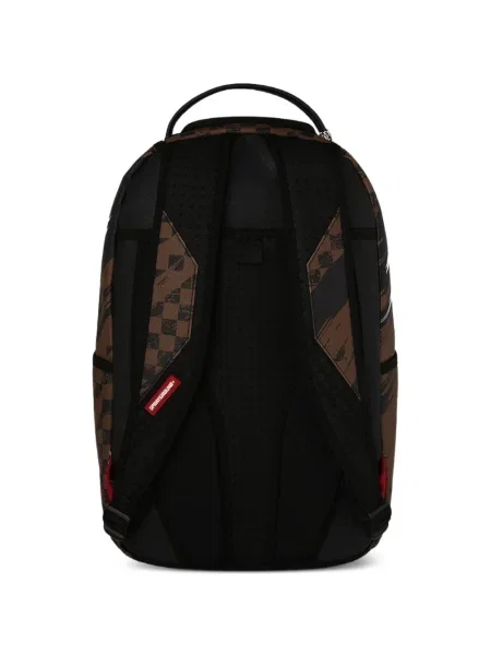Kockás hátizsák Sprayground nyomtatás fekete