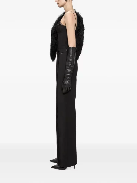 Pantaloni Nissa de lână negru