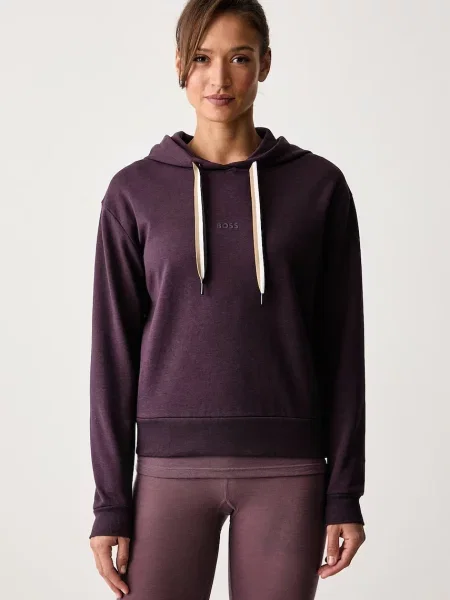 BOSS hanorac de loungewear pentru femei CP Stripe Hoodie violet
