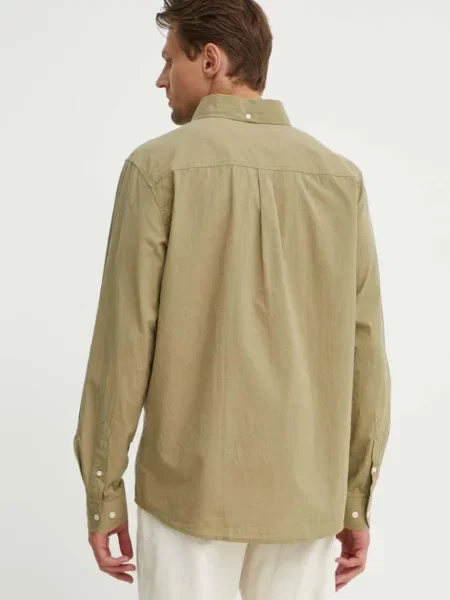 Košile Les Deux regular s límečkem button-down zelená