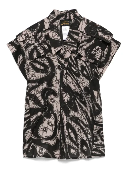 Květinová halenka Vivienne Westwood Pre-owned s potiskem černá