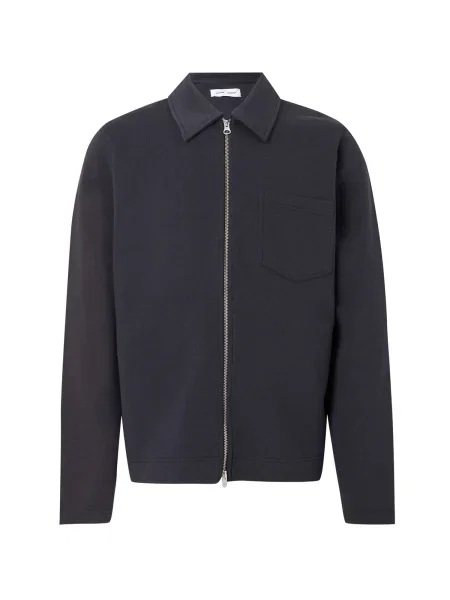 Samsøe Samsøe Tepláková bunda Hannes námornícka modrá