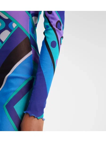 Rochie maxi Pucci cu volane din tul