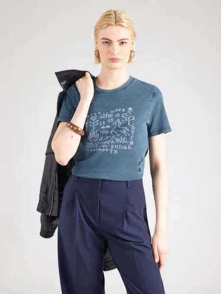 SCOTCH & SODA Majica progasto modra bela