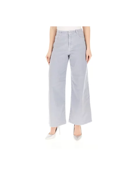 Szerokie jeansy Weekend Max Mara niebieskie