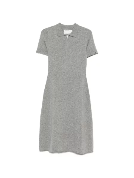 Rochie midi Extreme Cashmere din cașmir gri