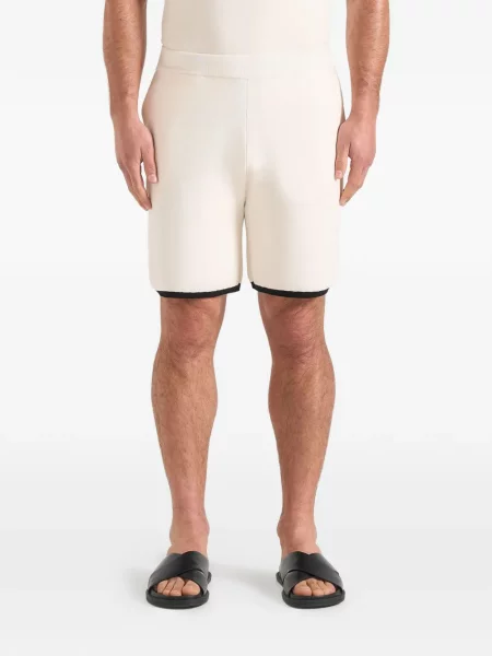 Pantaloni scurți Manière De Voir tricotate alb