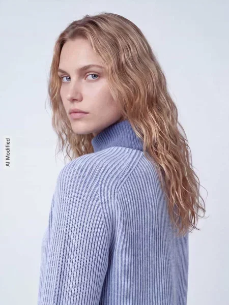 Sweter z kołnierzem typu mock neck Tom Tailor