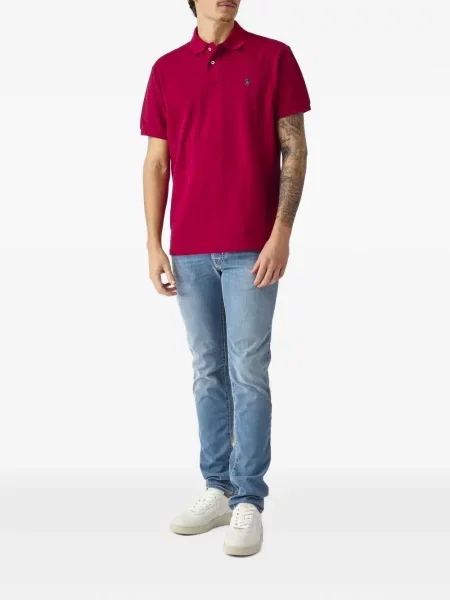 Πουκάμισο Polo Ralph Lauren με κέντημα από ζέρσεϋ μπλε